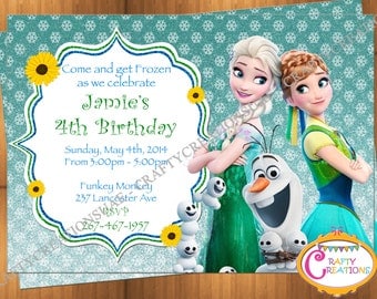 Frozen Fever Birthday Invitation - Frozen Fever Birthday Party - DIY Frozen Fever Invitation - Frozen Birthday Invitation CraftyCreationsUAE