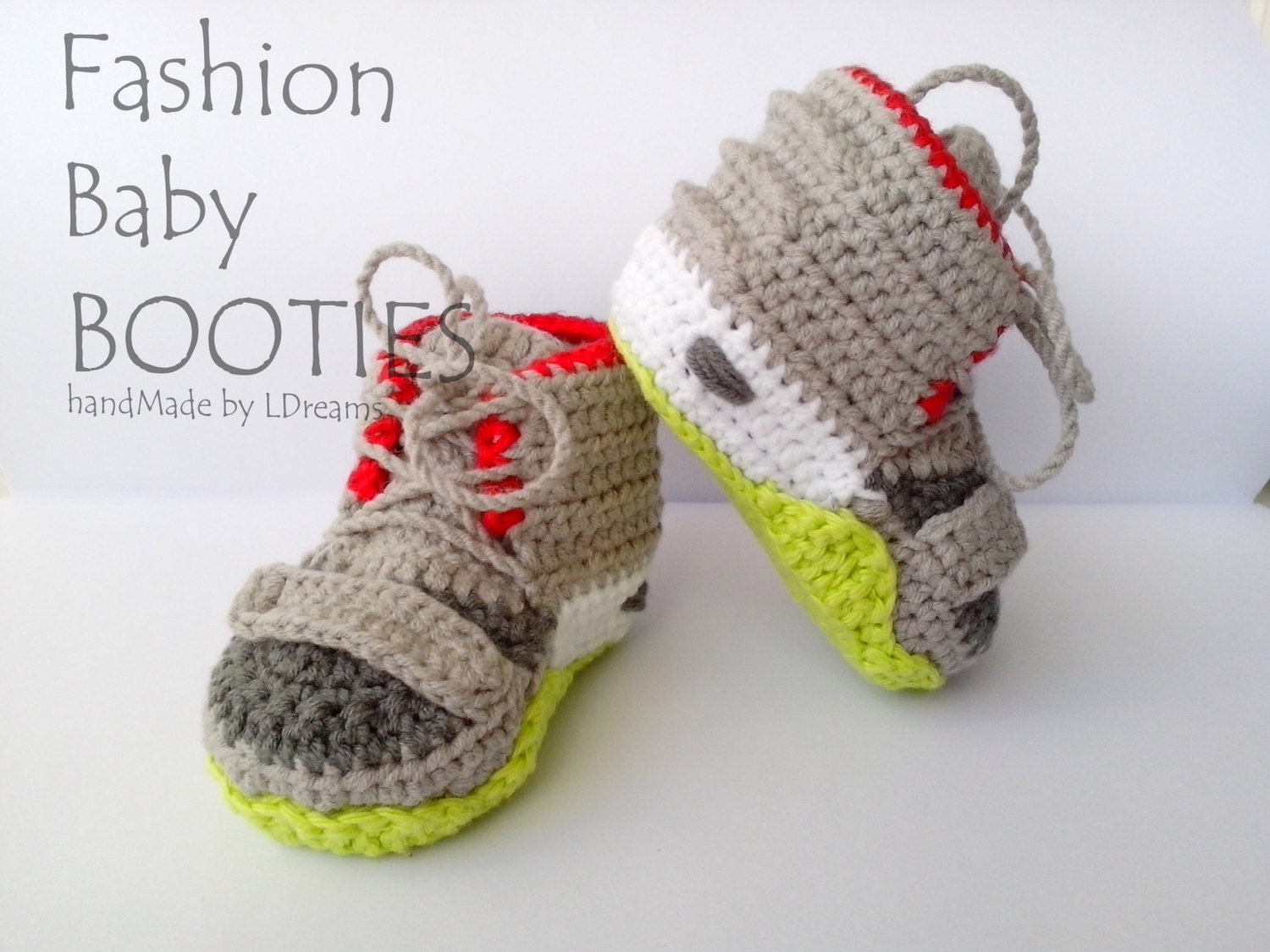 Yeezy 2 Baby Booties Crochet Yeezy boost crochet by LDreams