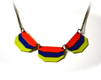 Boho Metal Necklace,Colorful Necklace,Gift For Her,Necklace Under 15 Dollar.