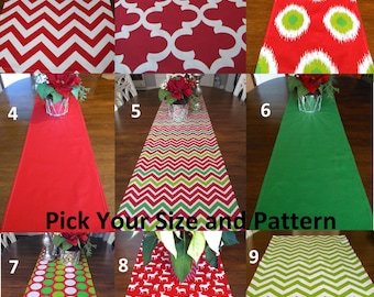 HOLIDAY TABLE Runner SIMPLYTABLERUNNERS Red Green Runners Chevron Dot Moroccan Christmas Table Runner Cloth 12 x 60 13 x 72 13 x 84 14 x 96