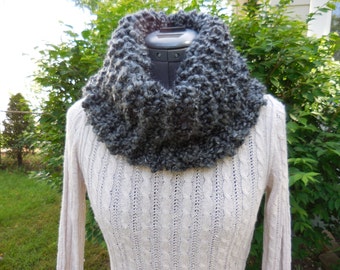 Gray Chunky cowl, Outlander inspired cowl, Ultra soft Infinity, scarf, circle scarf,scarf,infinity scarf,gift,popular item ,accessoires,gift