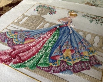 Princess Grace Ball Gown- Haute Couture 1950s Fashion style Counted Cross Stitch Chart Pattern Instant Download