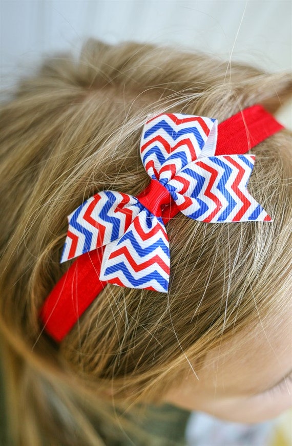 Items similar to Red White and Blue Headband on Etsy