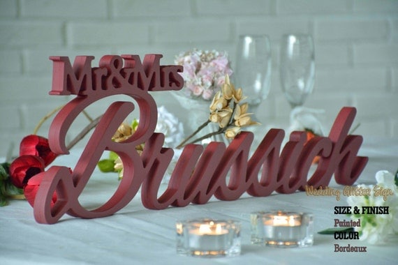 Mr Mrs Last Name Personalized Wedding Sign Mr & Mrs Family