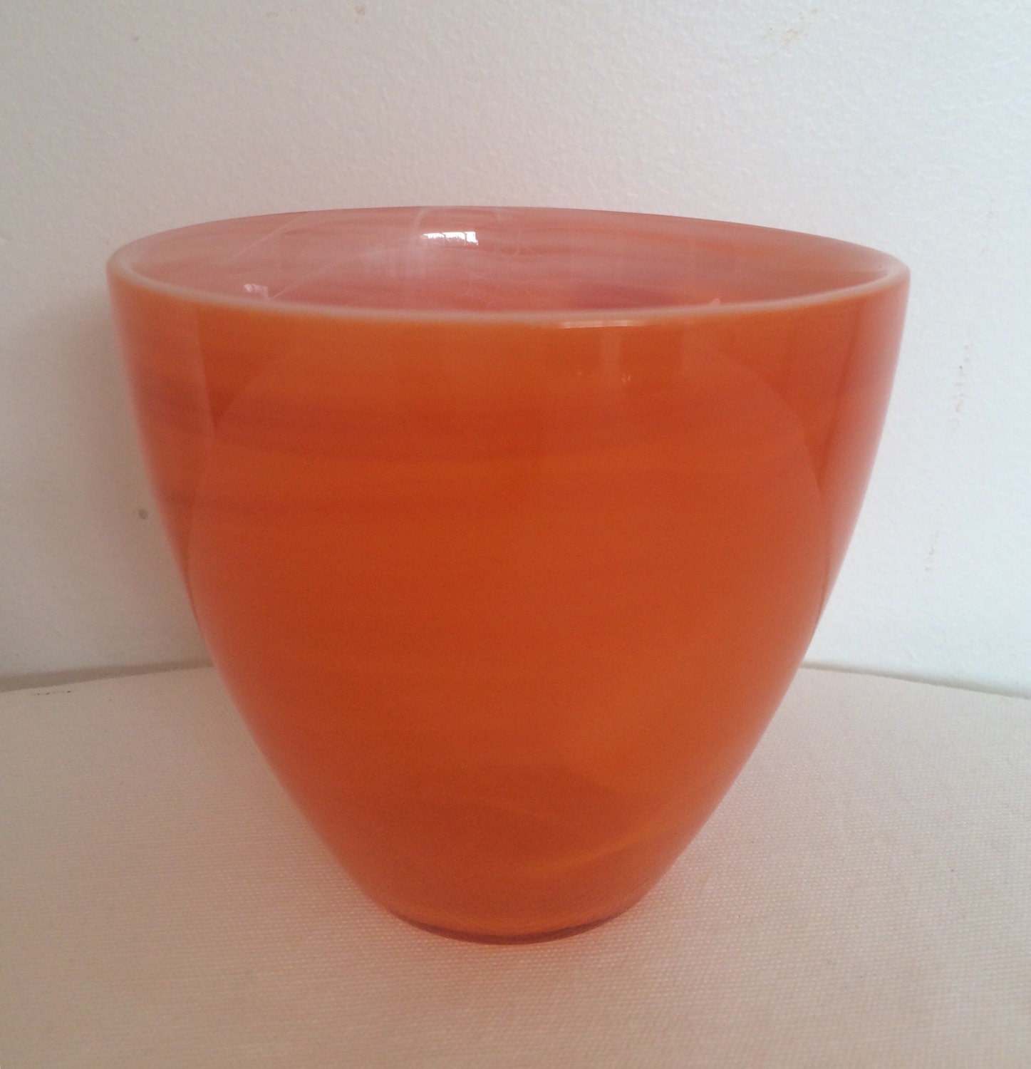 Art Glass Bowl Orange Glass Orange Art Glass Bowl Small Glass