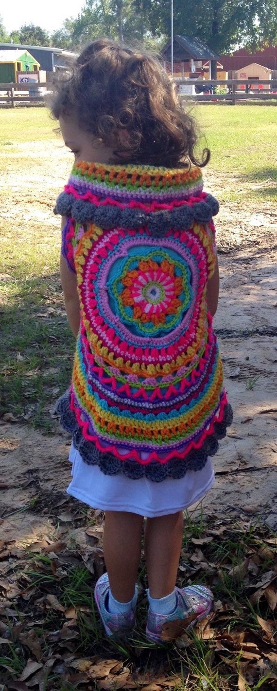 Crochet girls vest