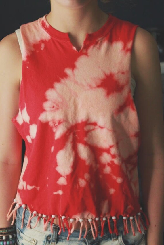 bleach dye crop top