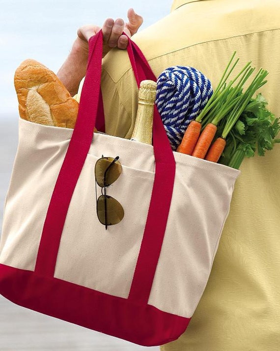 Heavy Duty Shopping Grocery Canvas Boat Tote by on Etsy