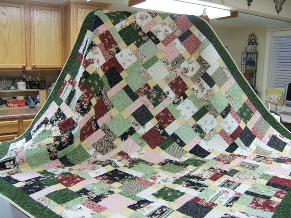Bed or Lap Quilt Fabric Quilt Gifts for Women Quilted