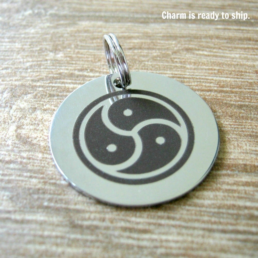BDSM Charm BDSM Symbol Charm BDSM Triskele Stainless Steel