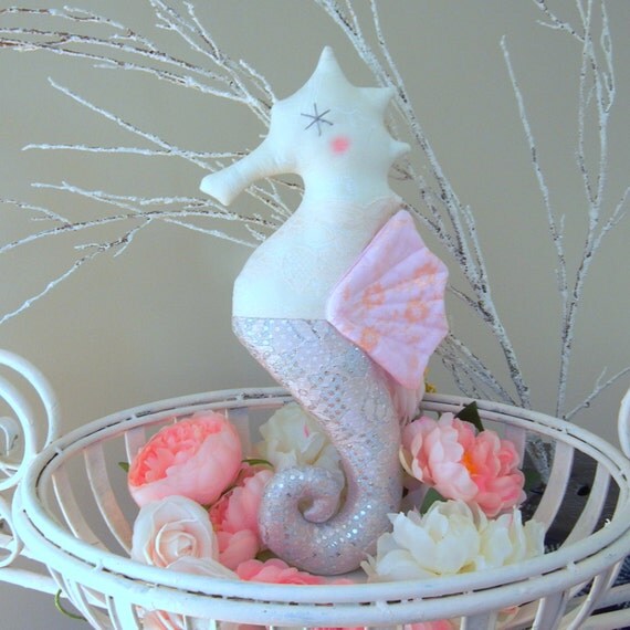 pink seahorse stuffed animal