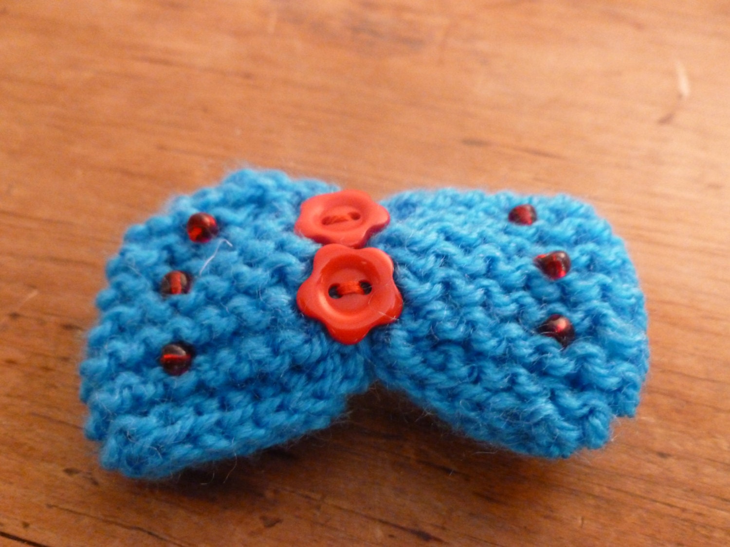 Hand Knitted Hair Clips