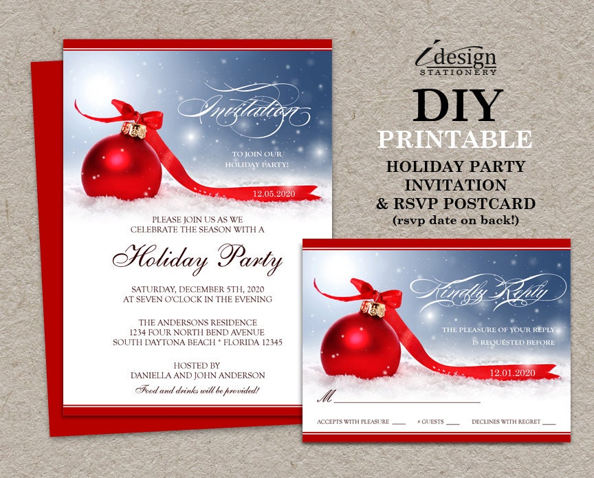 Free Customizable Christmas Invitations 5