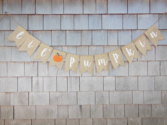 Little Pumpkin Banner Little Pumpkin Baby Shower Decor