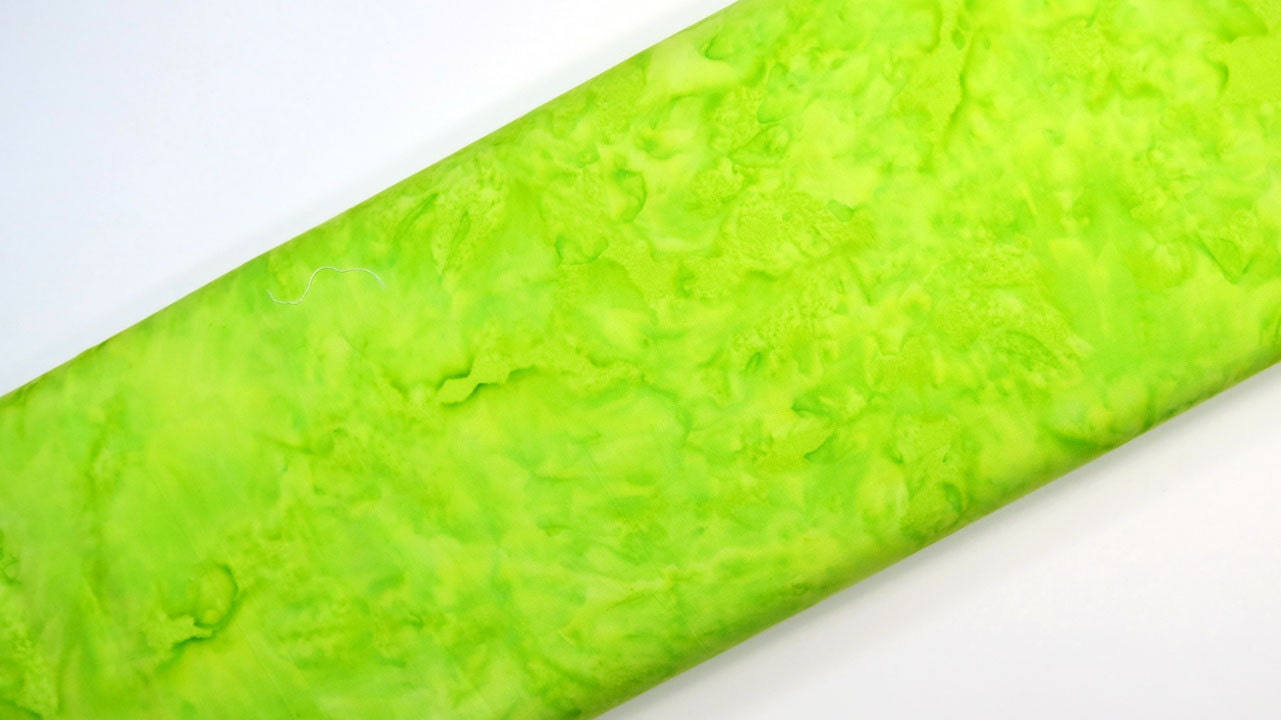 Lime Green Blender Batik Fabric Fat Quarter Half Yard or