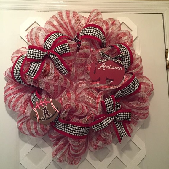 Alabama Roll Tide Wreath - Roll Tide Wreath - Bama Wreath - Deco Wreath - Nick Saban - SEC Football - Roll Tide - Collegiate Sports