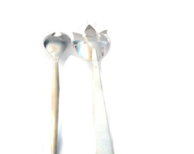 Mid-Century Vegetable Serving Set 2 Piece - Royal Hickman Silver Plate by Three Crowns Silversmiths