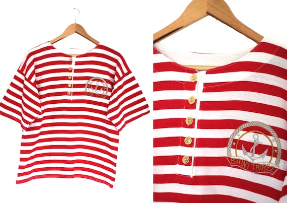 red and white striped sailor shirt