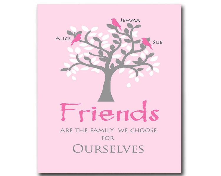 Friends Personalized Art Print with Your by MoonlightGraphics