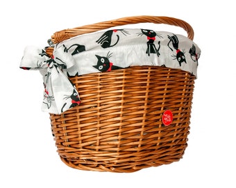 wicker bike basket with lid