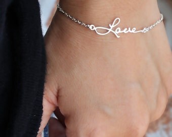 Actual Signature Bracelet - Name Bracelet - Memorial Gift - Personalized Jewelry - Charm Bracelets