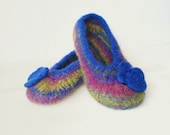 Felted ladies mary janes, Size US 6-6.5 (EU 36/37), cozy, warm, comfortable