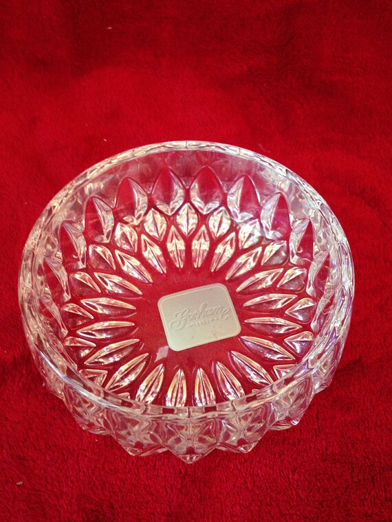 Gorham Althea Crystal Bowl Crystal Diamond by MyFoundVintage