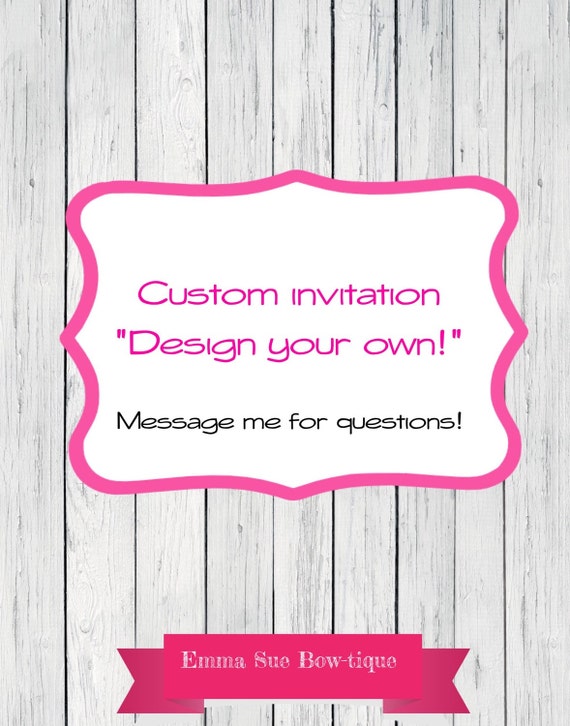 Create Your Own Custom Wedding Invitations 4.5" X 6.25 ...