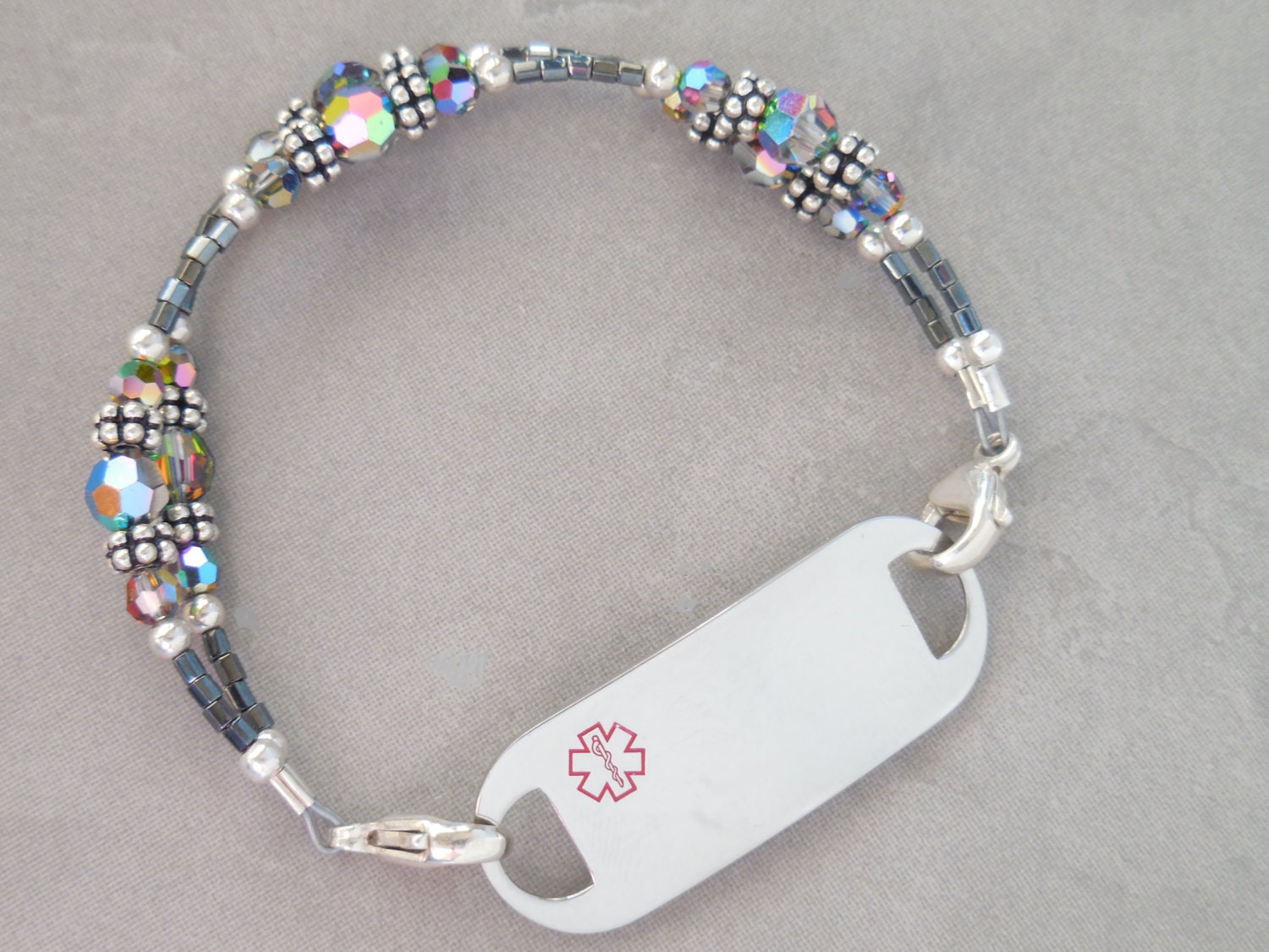 Medical ID Bracelet Medic Alert Bracelet Diabetes Jewelry