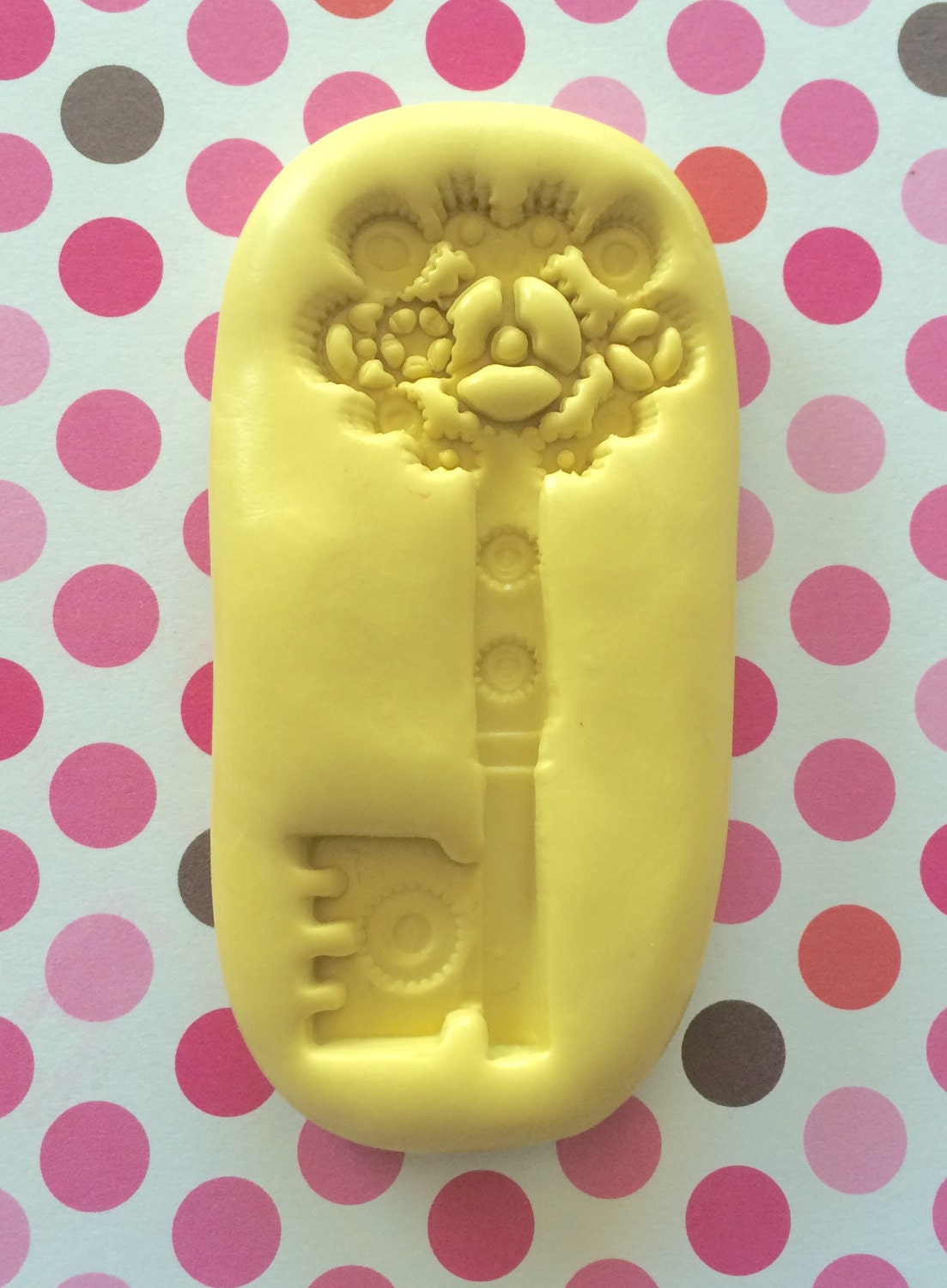 Vintage GEAR KEY Silicone Mold Key Molds, Gear Key Mold, Cake Decor