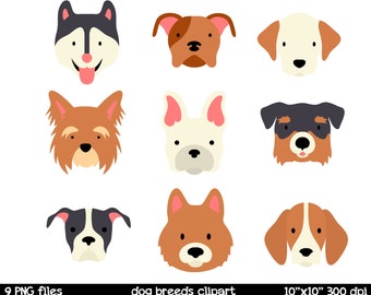 Items similar to Dog Breeds 1 Digital Collage Sheet A BIG Bunch Of Bow ...