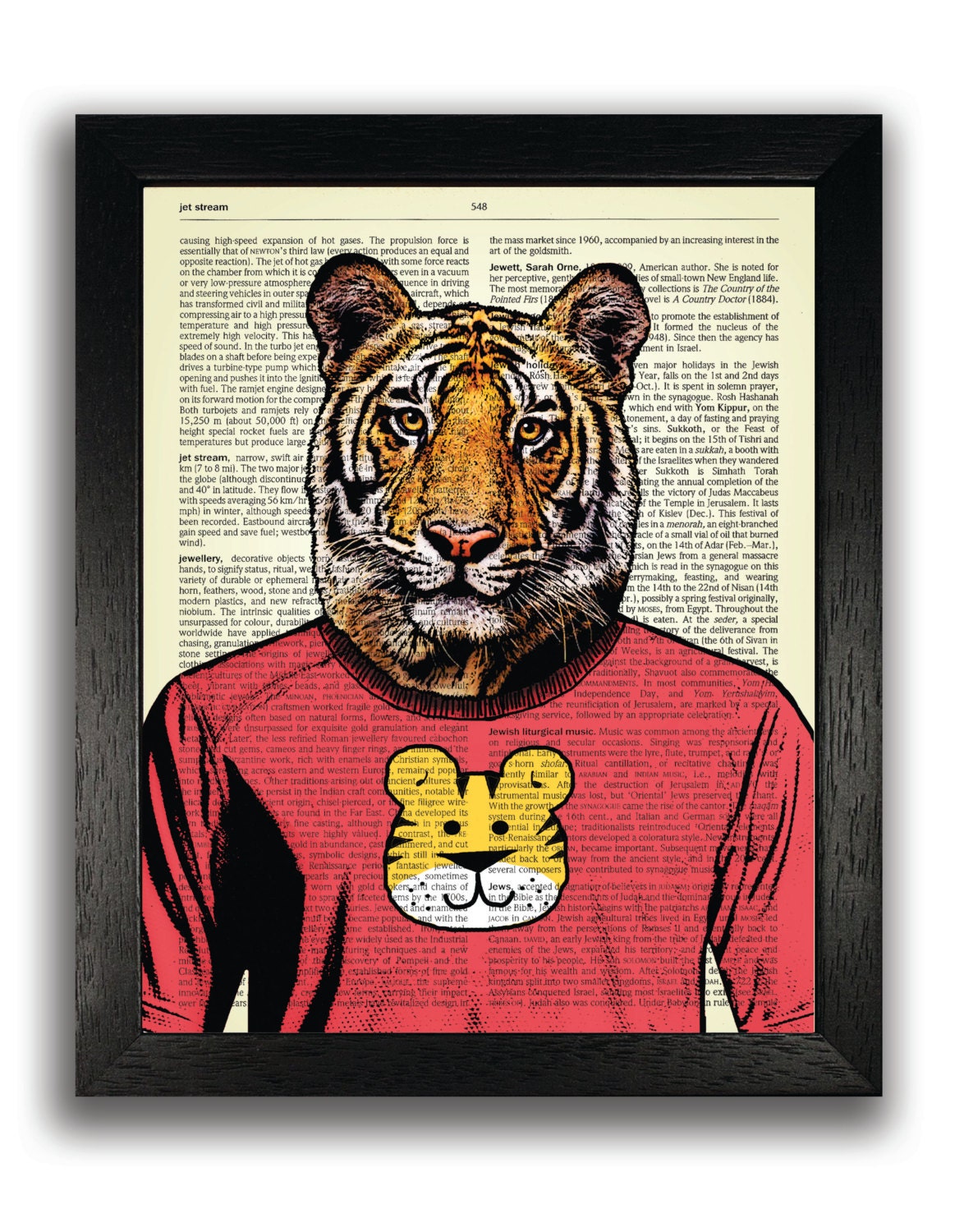 Cool Tiger Art Print Wall Decor Tiger Poster Artwork Kids