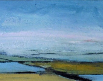 DAWN FLOOD, January 2016. Original Acrylic Landscape Painting.