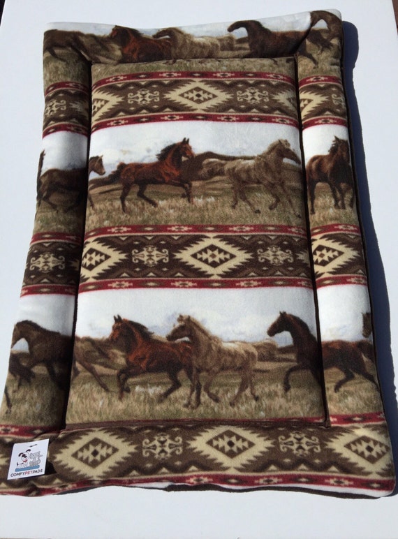 Southwestern Pet Bed Crate Dog Mats Brown Dog Bed by ComfyPetPads