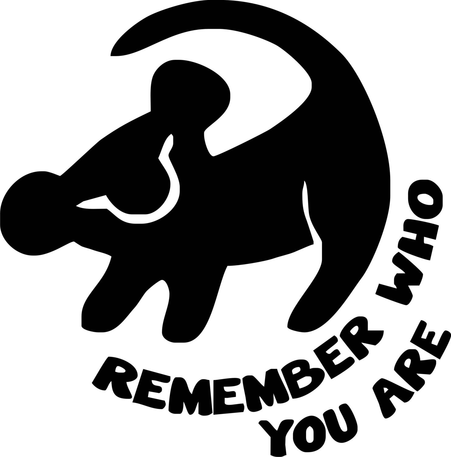 Download SVG file Lion King silhouette Remeber who you are Simba Rifiki