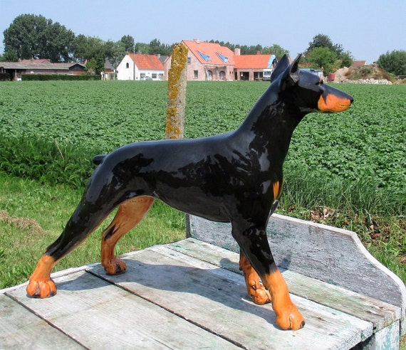 doberman pinscher garden statues