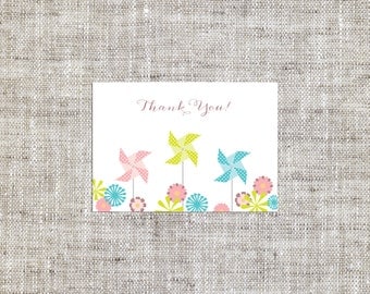 Pinwheel Thank You Note Card