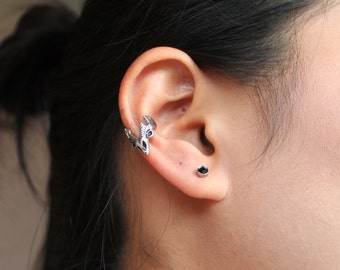 Deer Ear Cuff, Stainless Steel 316L, Hypoallergenic.