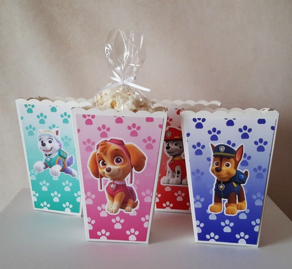 Paw Patrol Popcorn Boxes 10 CT Party Favors Paw Patrol Table