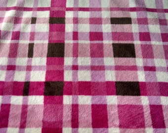Pink Brown Minky--Stay Dry -Stain Resistant - Cloth Reusable Menstrual Pad - Incontinence - Alternative Health - Choose Length - Absorbency