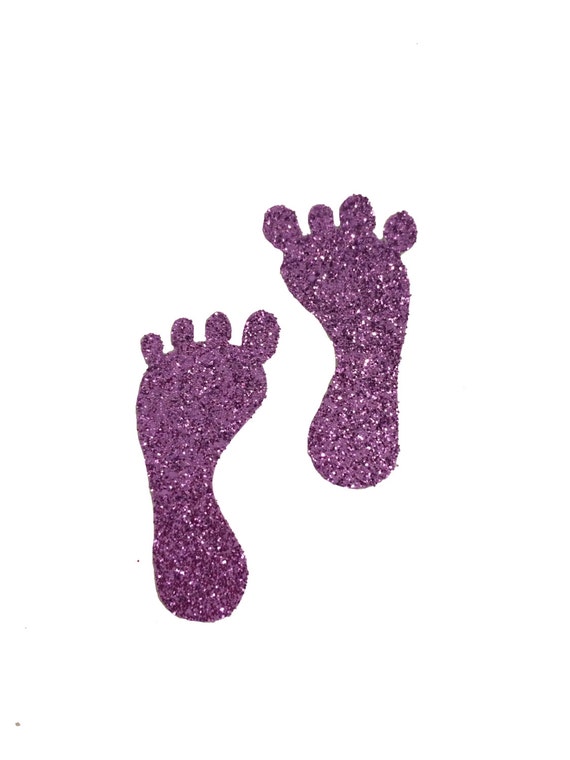 Purple glitter fairy footprints
