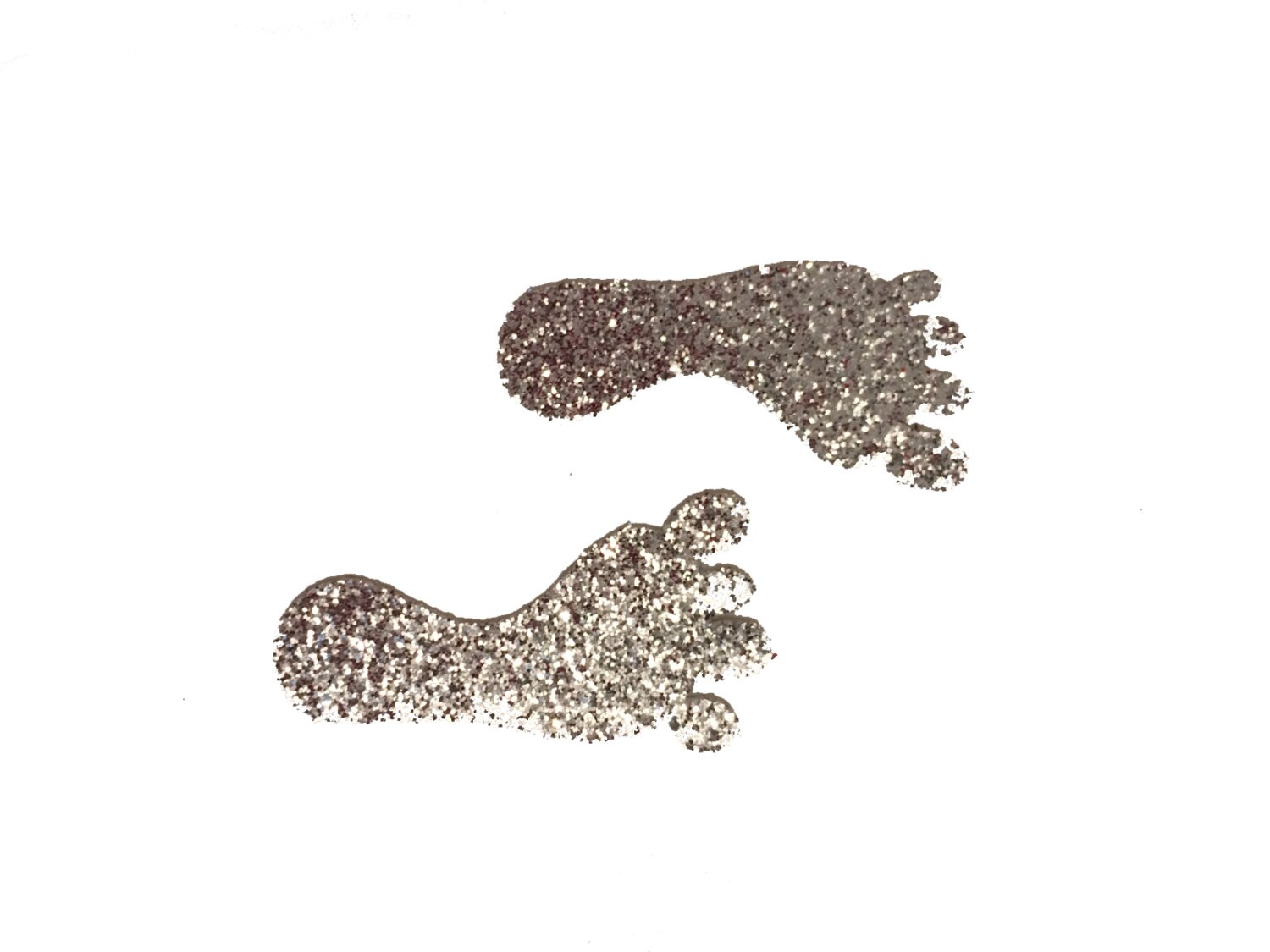 silver glitter fairy footprints from 15Monkeys on Etsy Studio