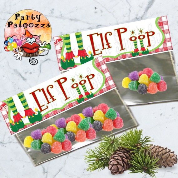 Printable Elf Poop bag topper by PartyPaloozza on Etsy