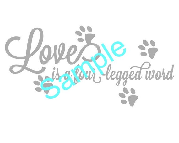 Download Items similar to Love is a 6 legged word SVG on Etsy