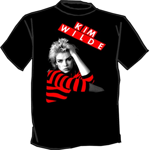 KIM WILDE screen printed tshirt 80's SILKSCREENED pop