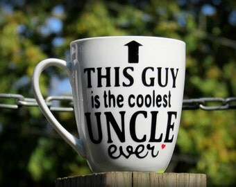 This Guy is the coolest UNCLE ever coffee mug, Custom Uncle mug, Gift for Uncle, Personalized Uncle Coffee mug, Gift for brother, brother