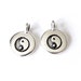 2x yin yang charms antique silver finish, TierraCast pendant for necklace making, beading and craft supplies UK
