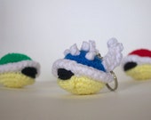 Mario Blue Koopa Shell Amigurumi Keychain