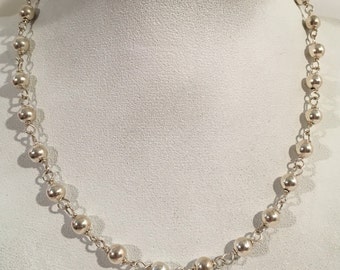 Sterling Silver 925 Greek Key Design Link Necklace by JewelryGeeks