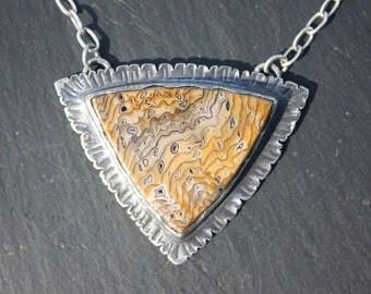 Hell's Canyon, Petrified Wood, Sterling Silver,Designer, Pendant